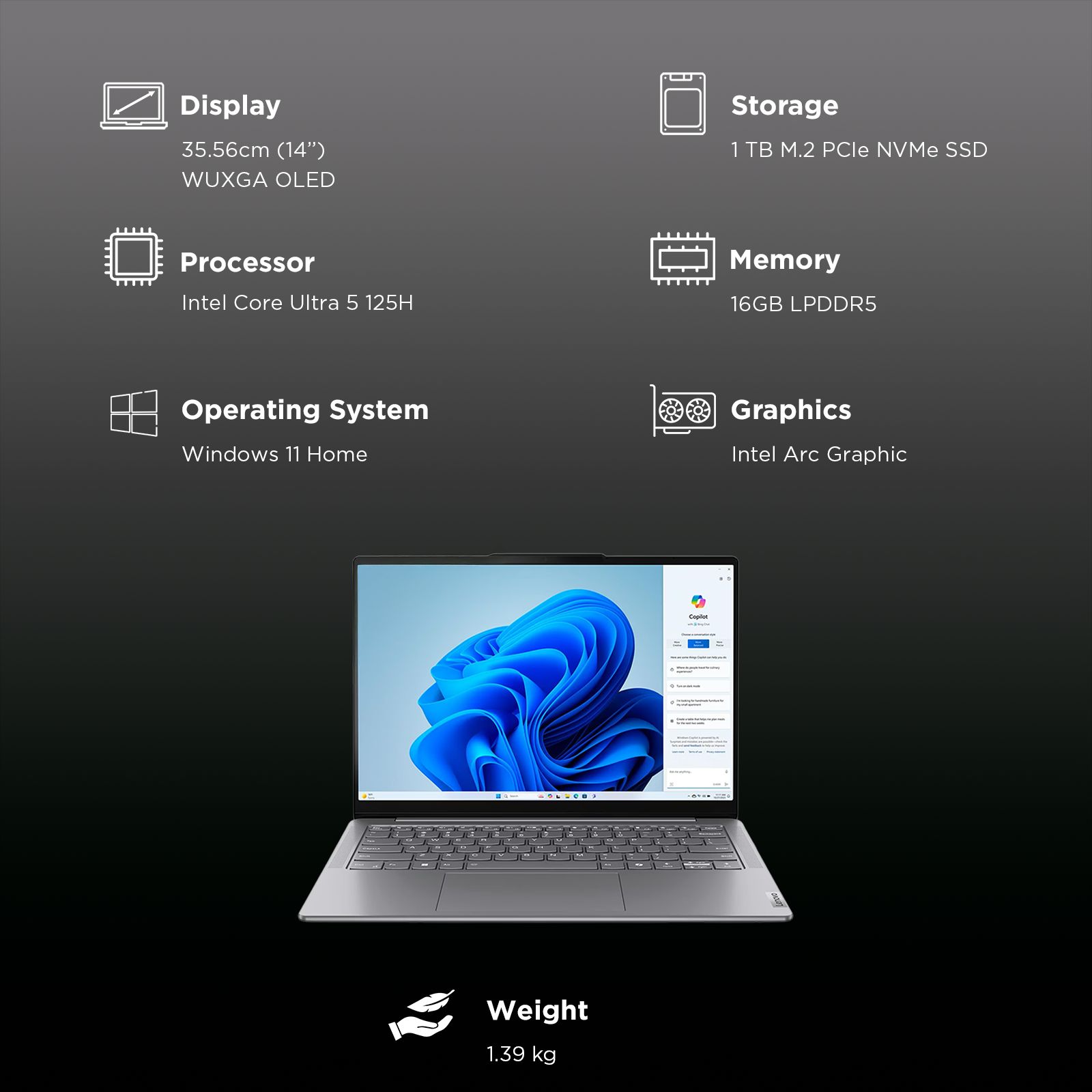Buy Lenovo Yoga Slim 7 14IMH9 Intel Core Ultra 5 125H Laptop (16GB